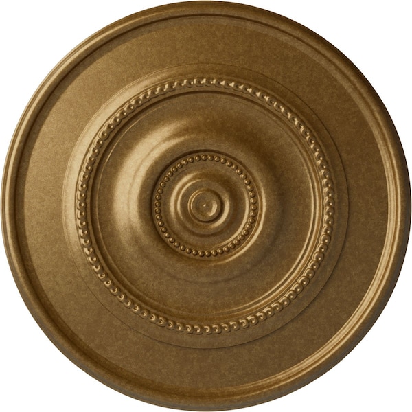 Ekena Millwork Dylar Ceiling Medallion (Fits Canopies up to 6 1/4"), Hand-Painted Pale Gold, 30"OD x 2 1/4"P CM30DYPAS - main